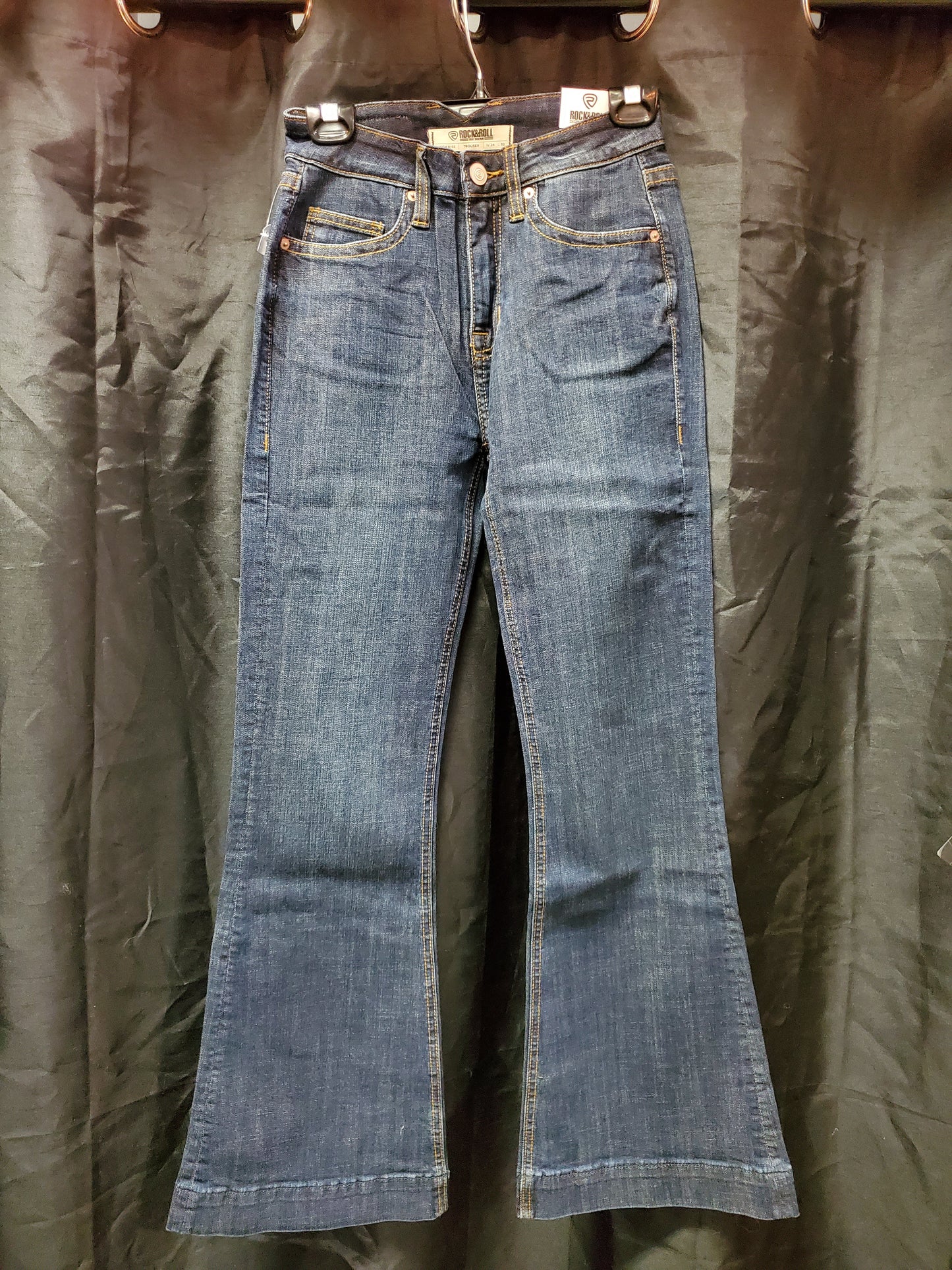 NEW Ladies Dark Wash High Rise Trouser Jeans