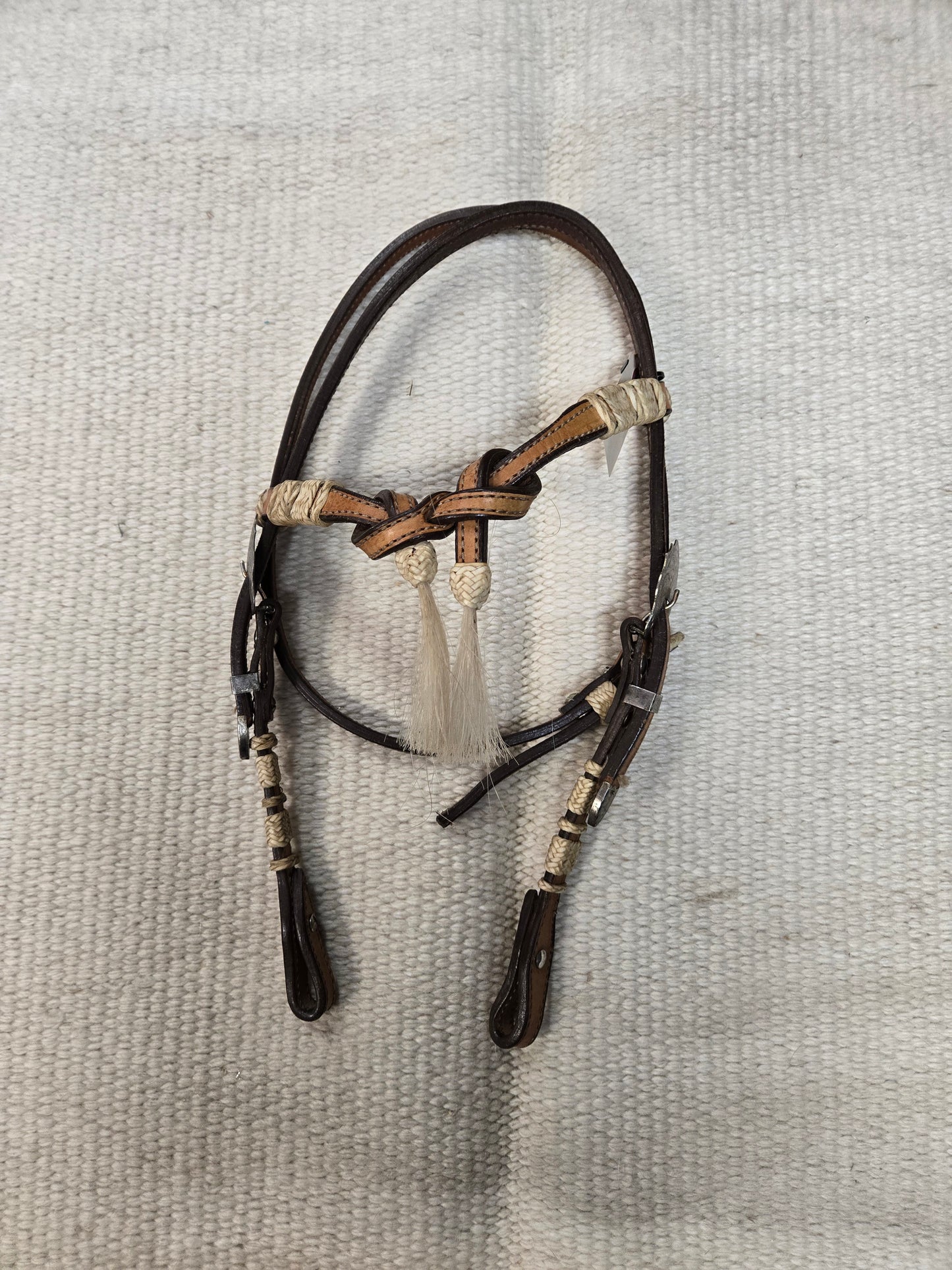 Futurity Knot Headstall- Rawhide                Sil. Buckles