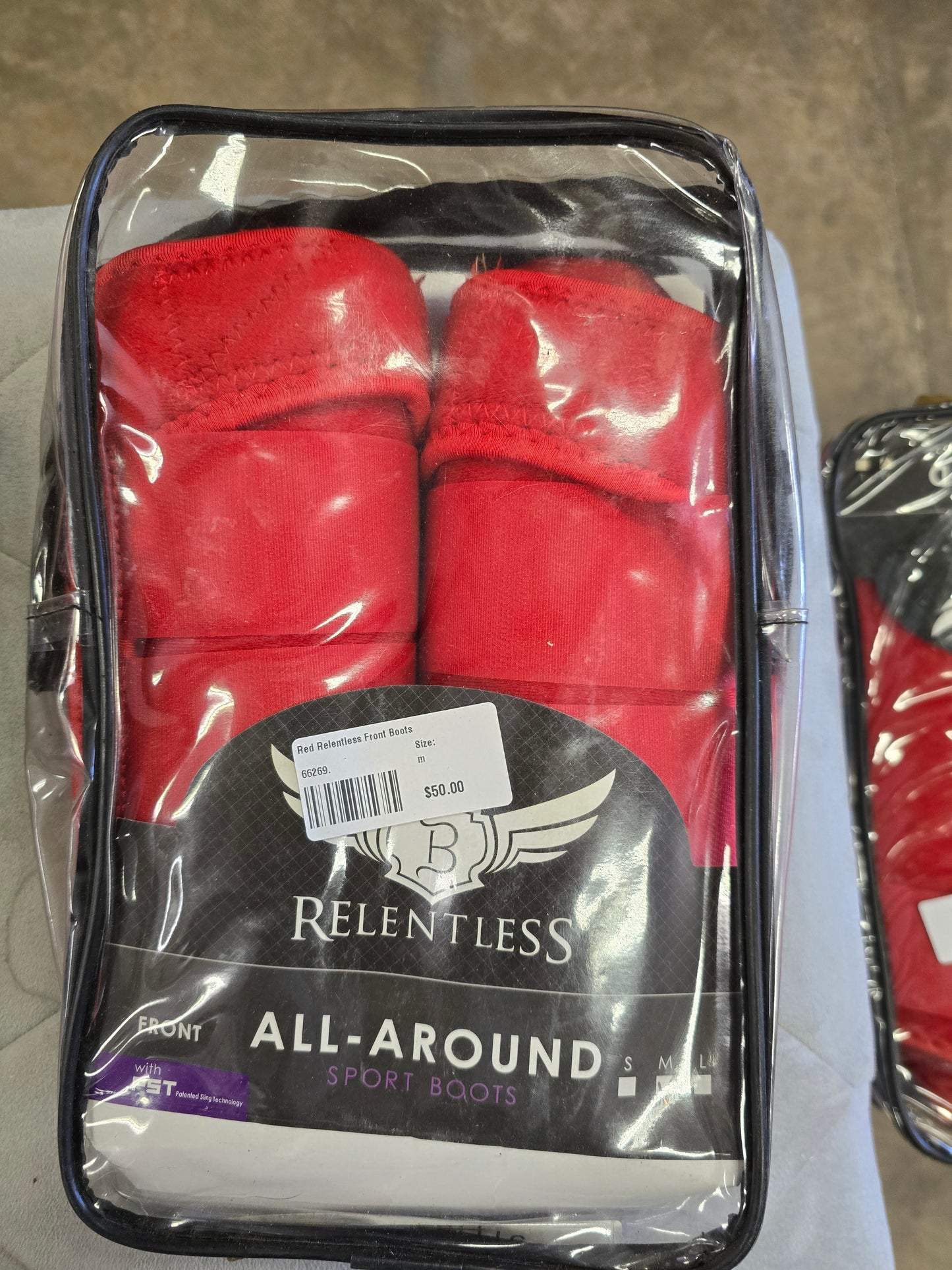 Red Relentless Front Boots