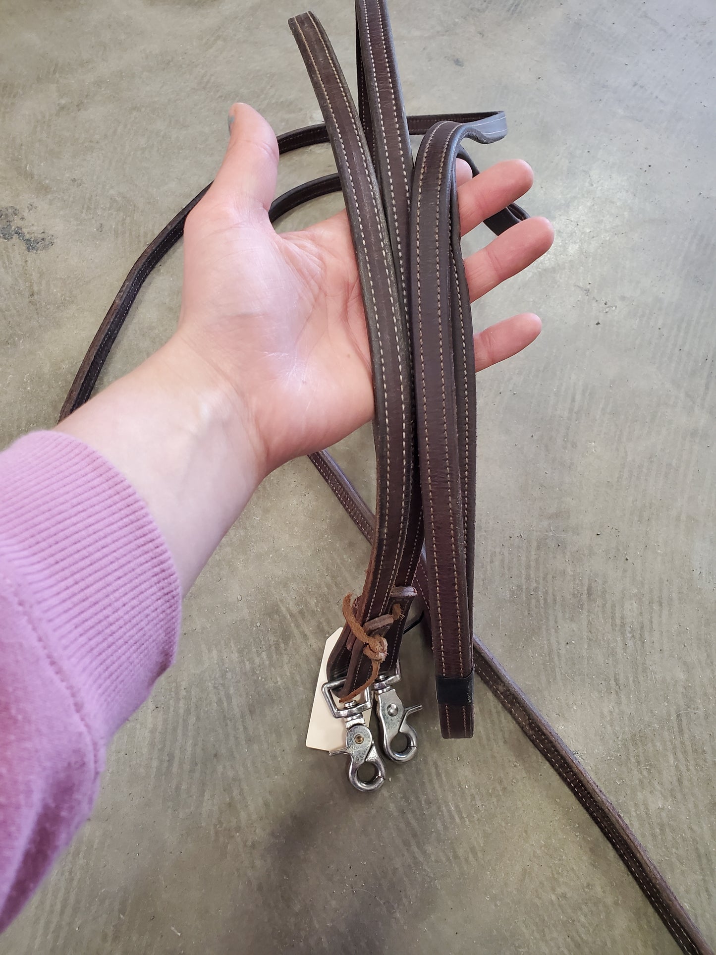 Leather Split Reins                      Double Stitched
