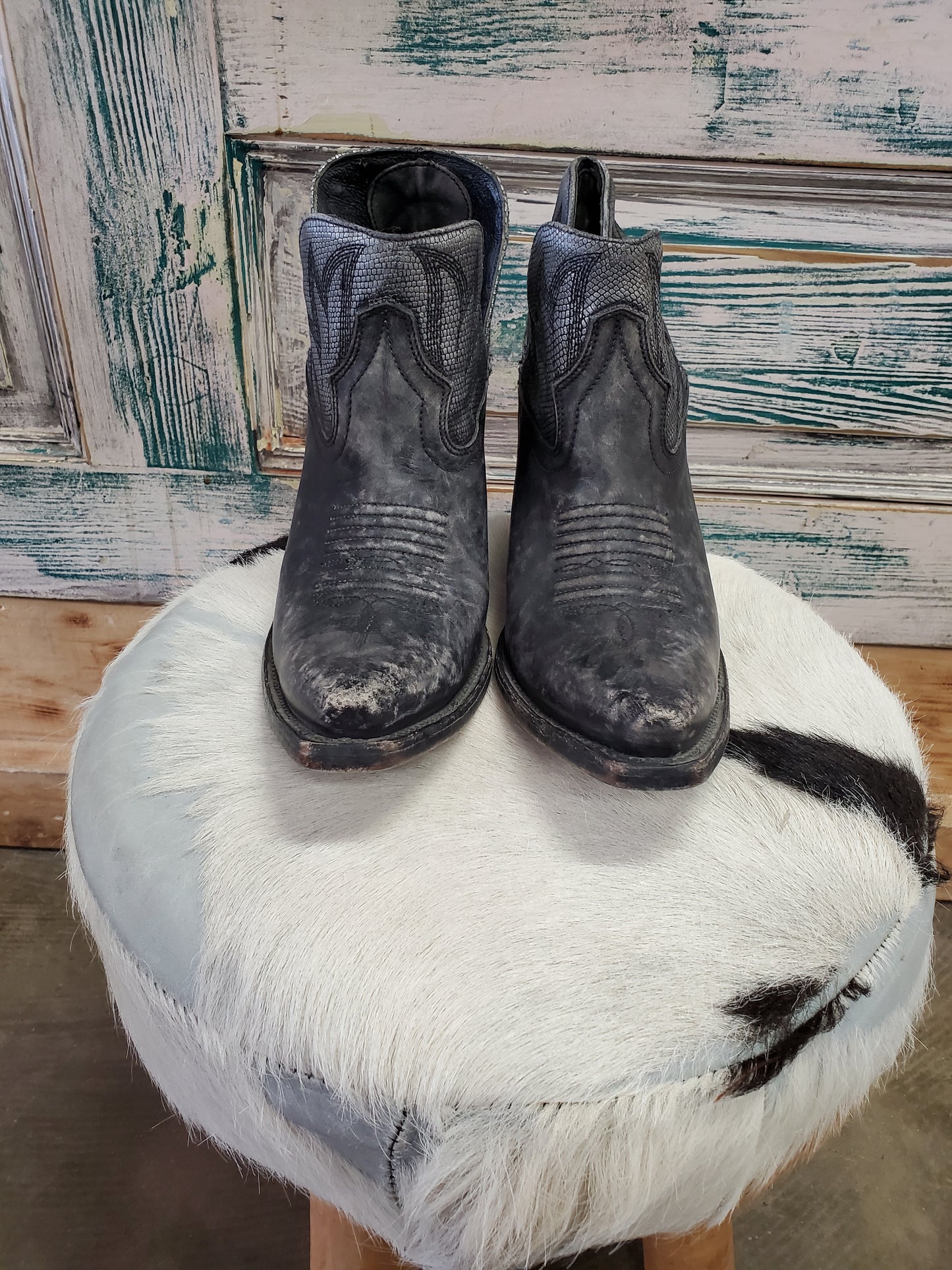 Grey Shortie Boots