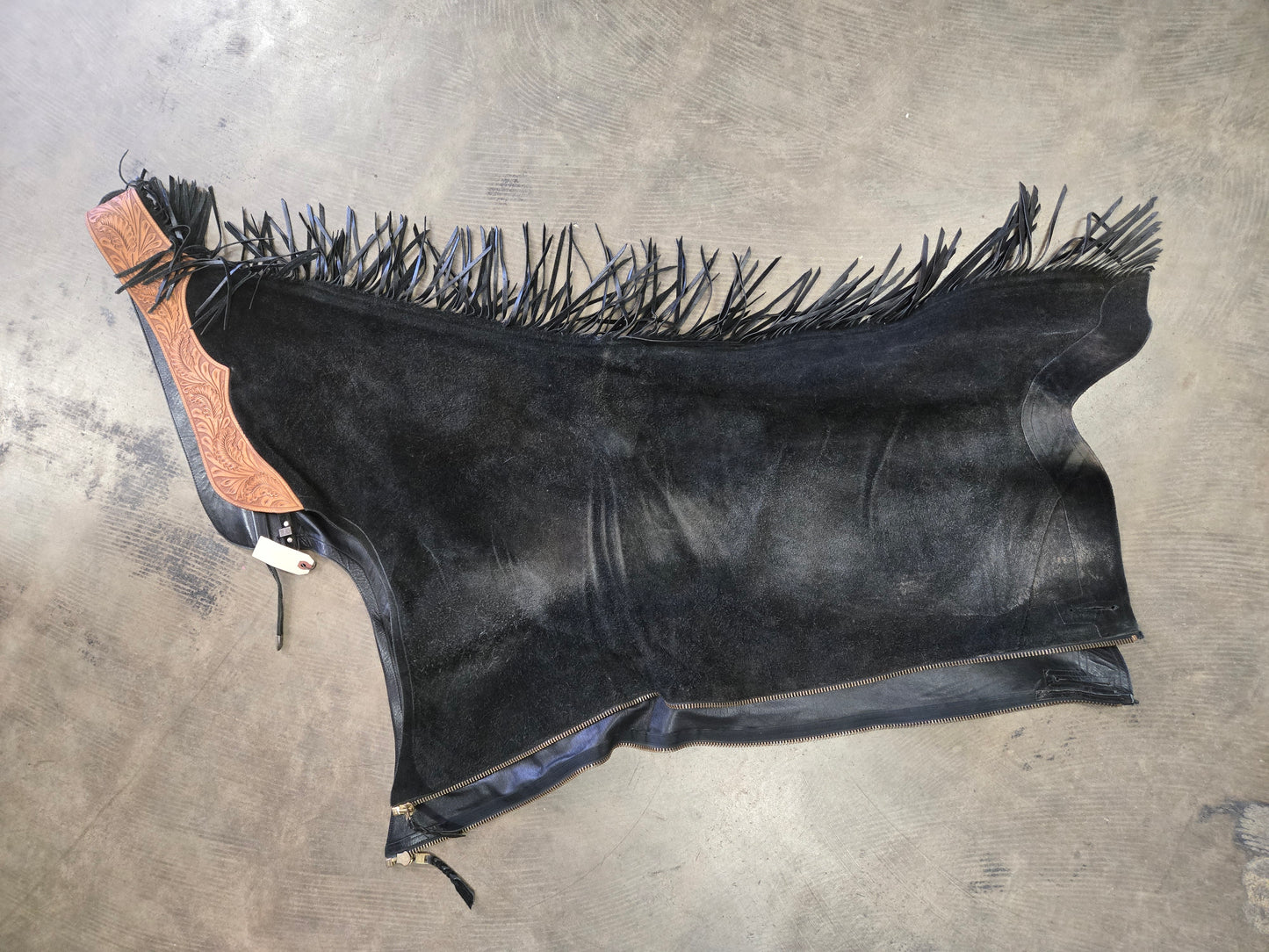 Black Suede Chaps xl