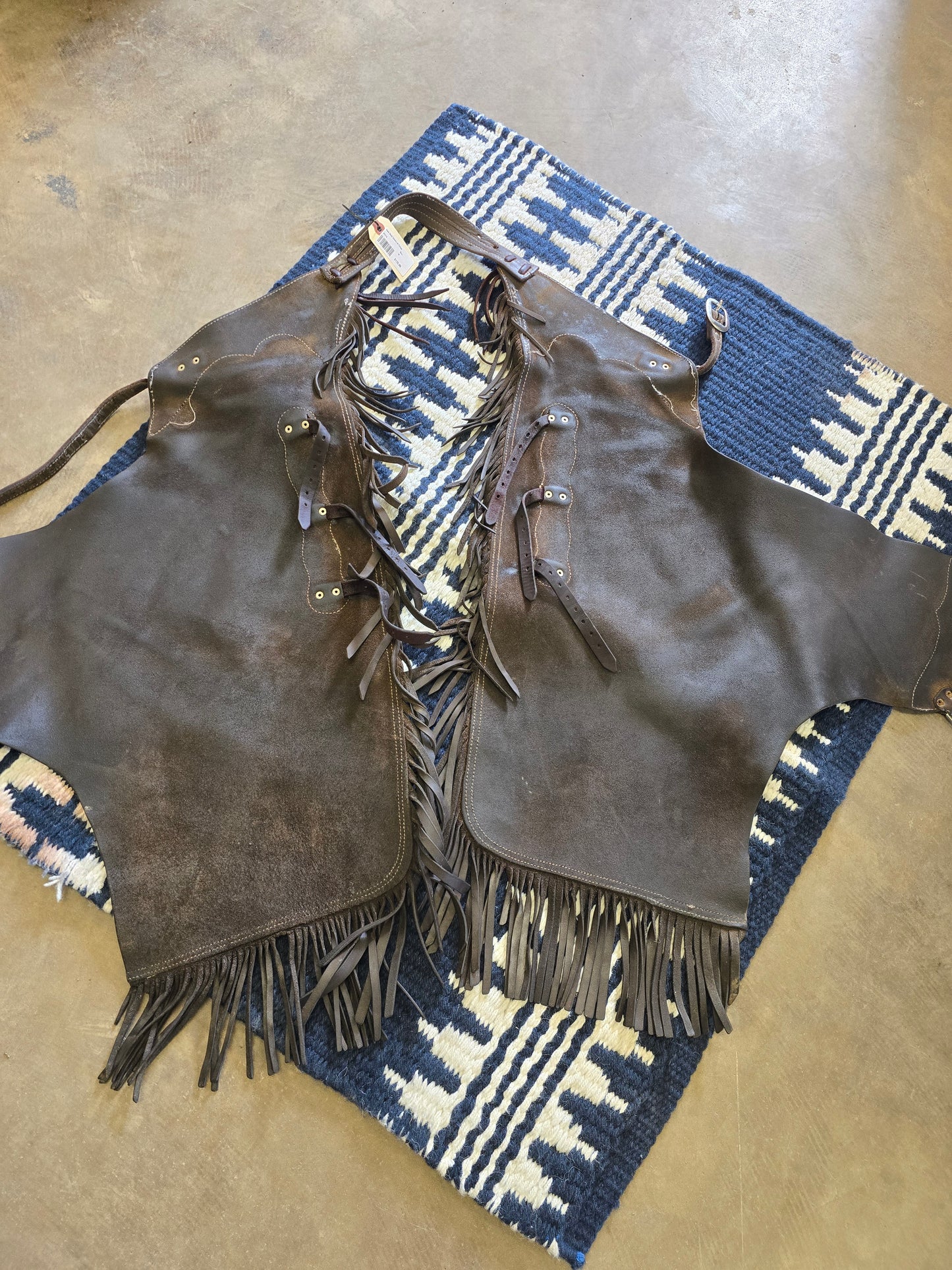 Dark Oiled Chinks w/ Fringe