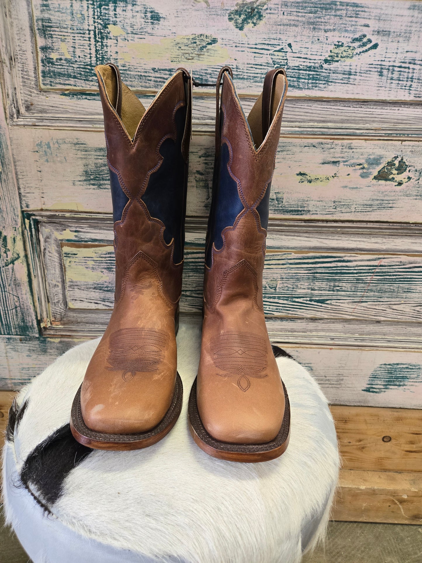 Men's Brown & Navy Boots