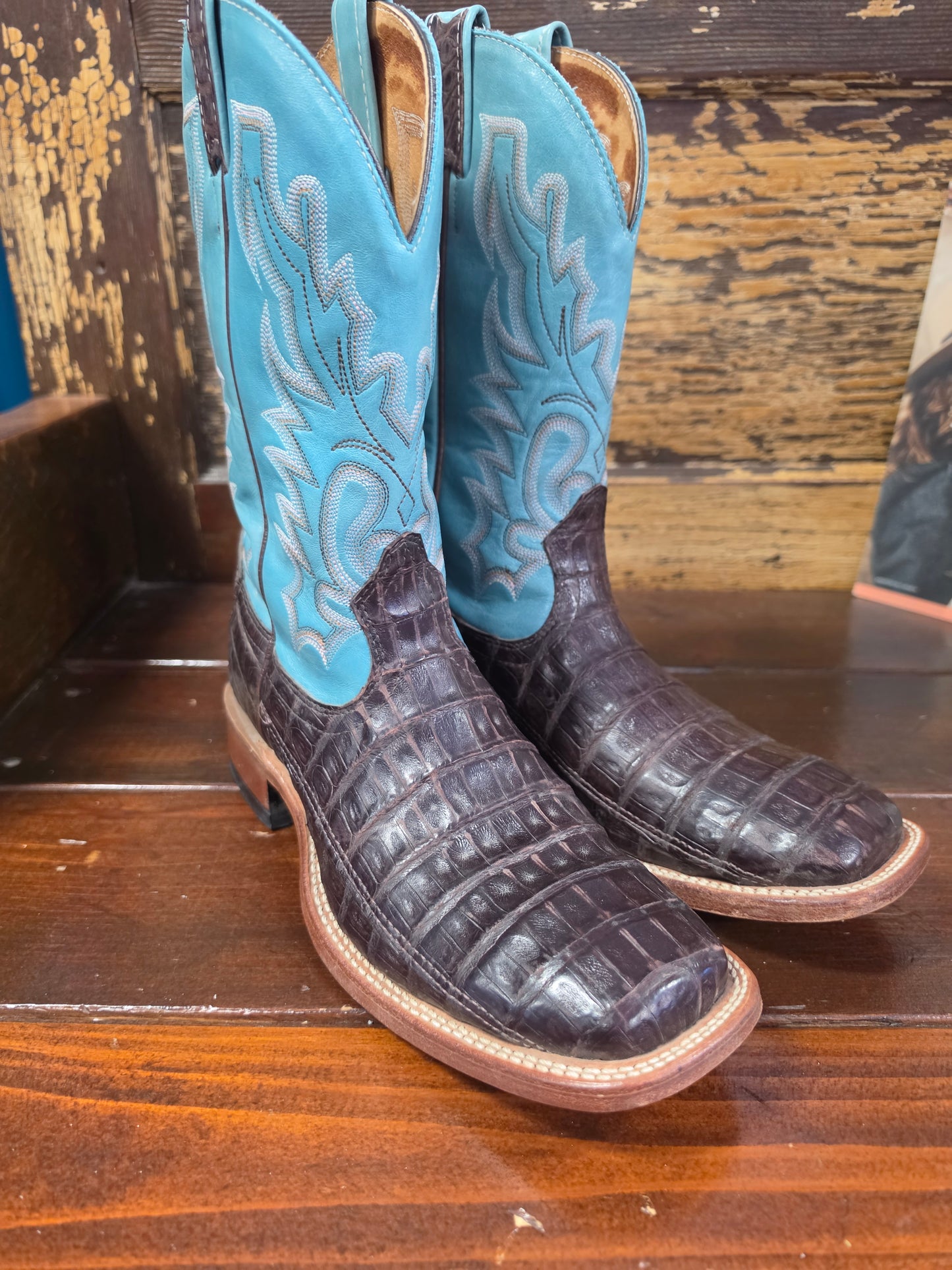 Ladies Blue Top Boulet Boots