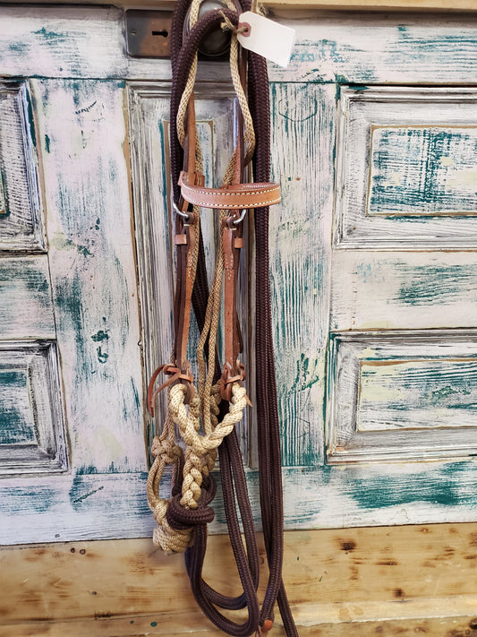 Brown Nylon Loping Hackamore