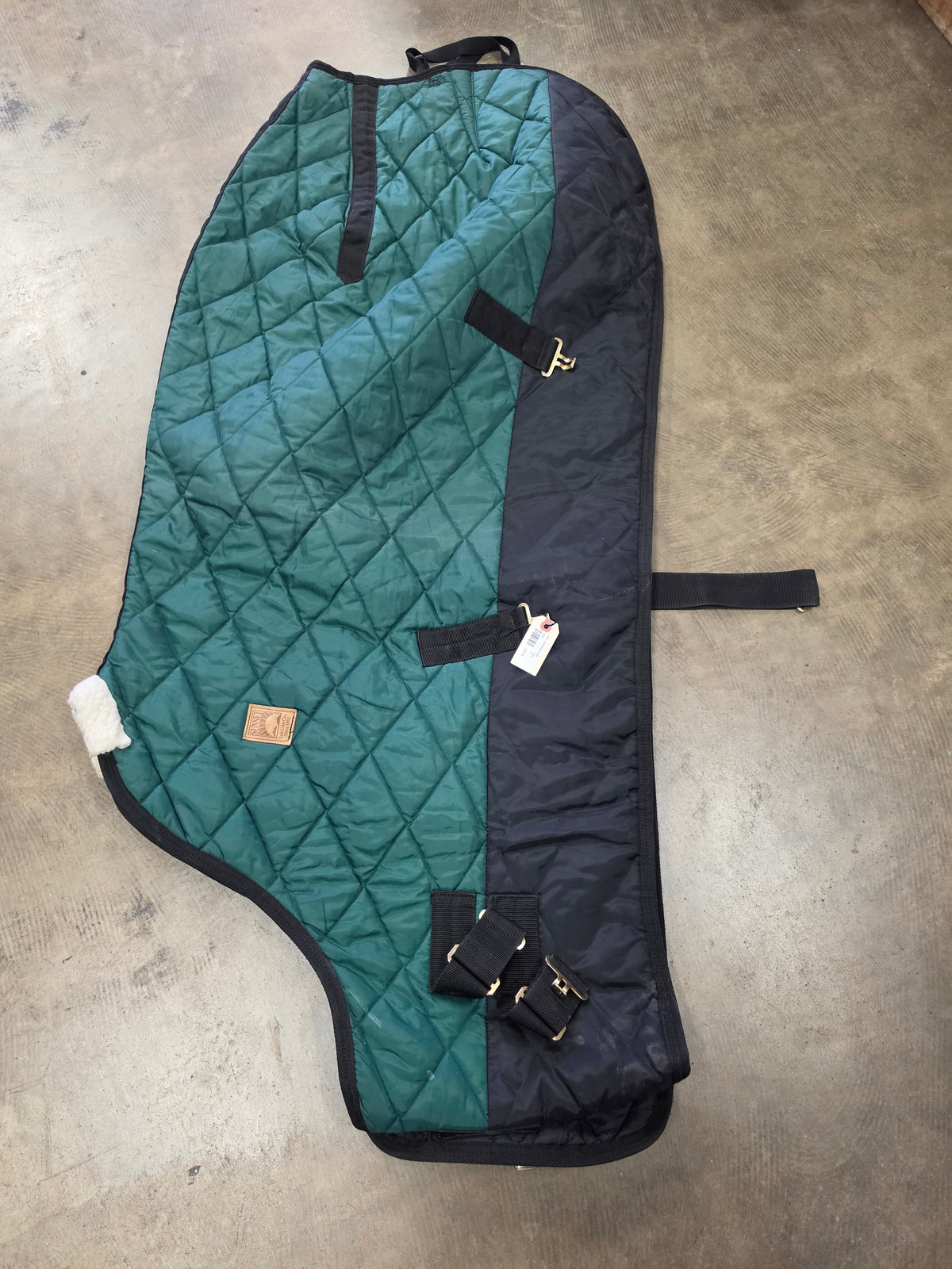 Green -Black Quilted Blanket