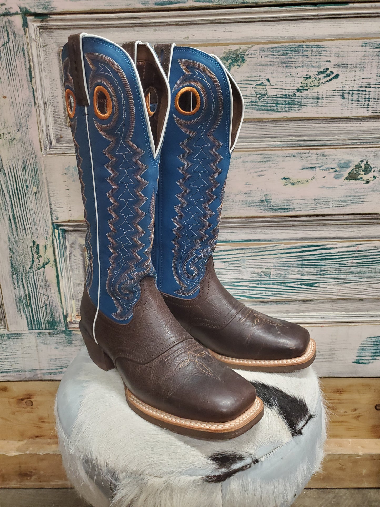 Men's Blue High Top Boots