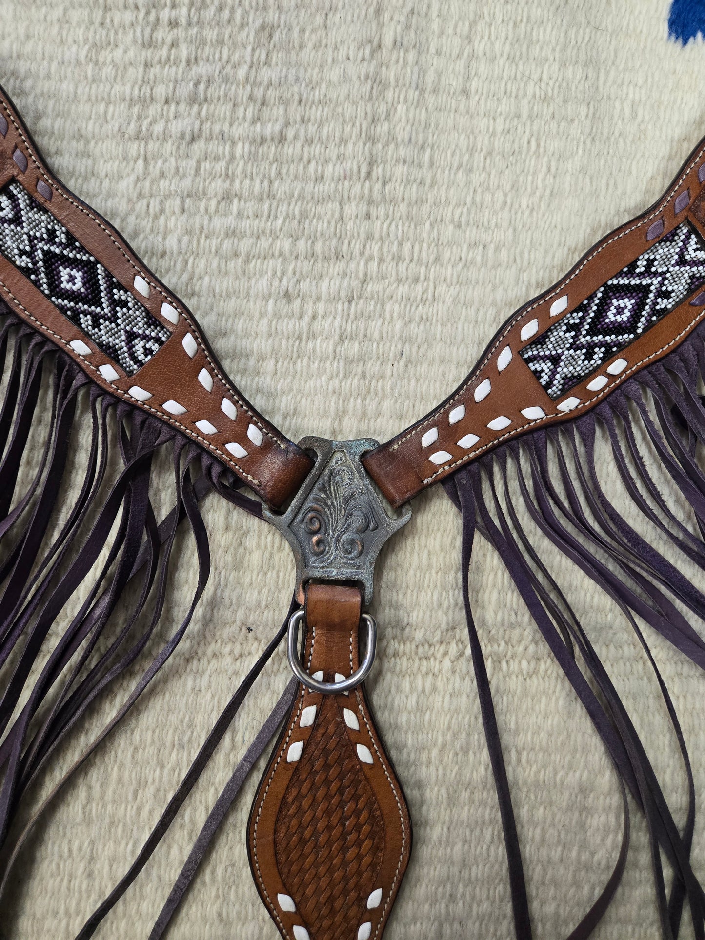 Purple Fringed Breast Collar