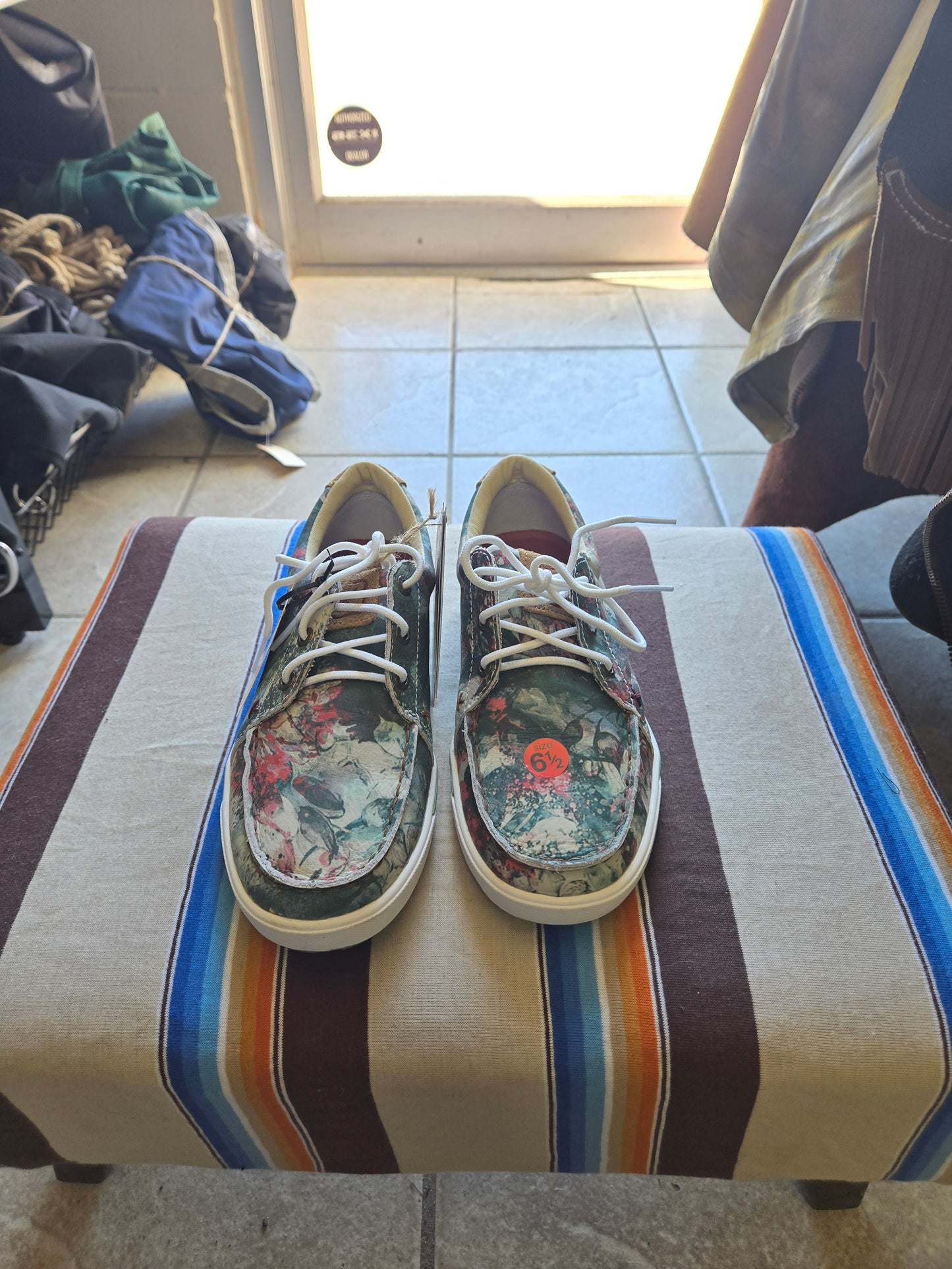 Twisted X Floral Print Shoe