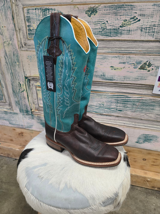 Teal Top Cinch Boots