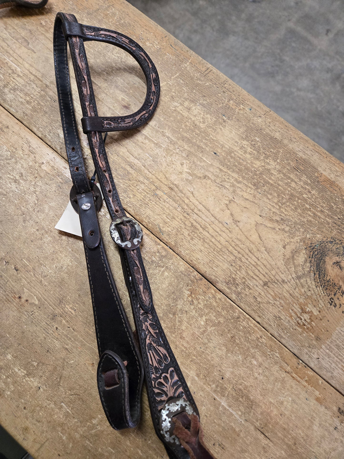 Single Ear Headstall- Carved