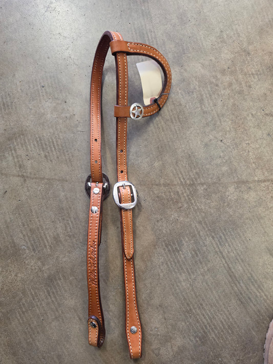 Single Ear Headstall                       Texas Star Concho
