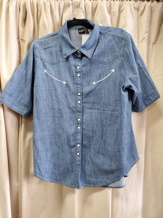 Denim Short Sleeve Shirt