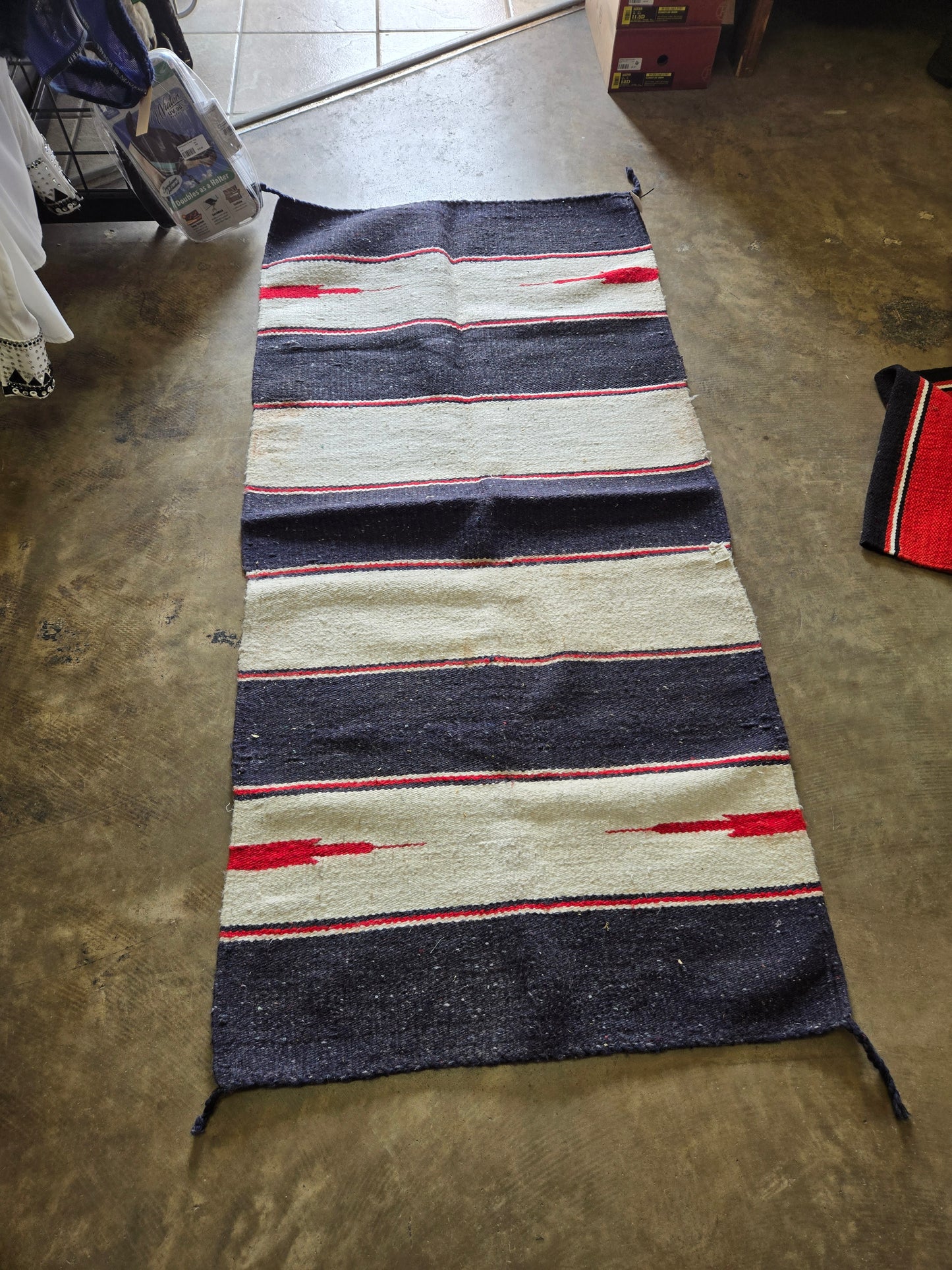 Cotton Double Saddle Blanket                      Red- Black