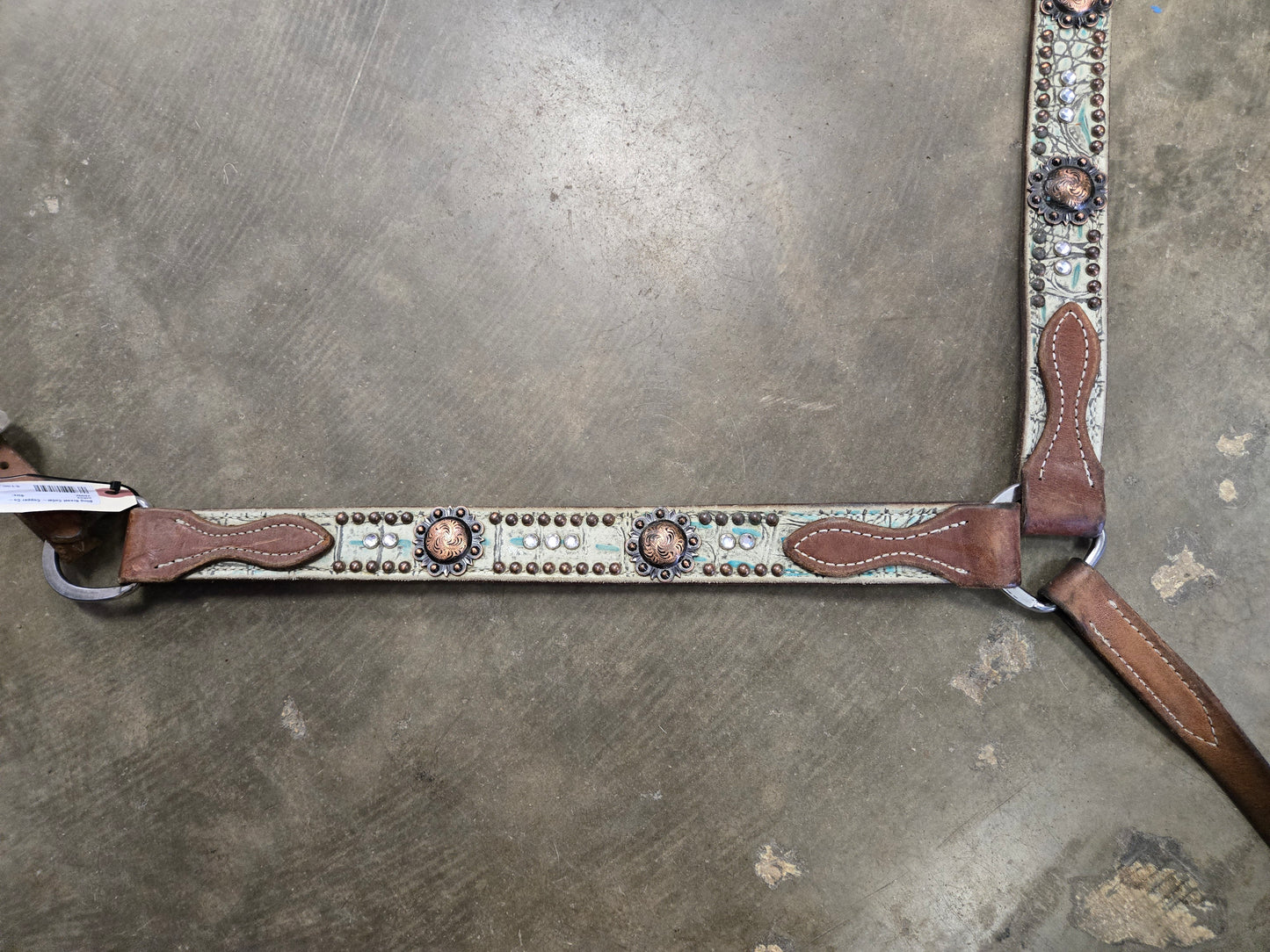 Bling Breast Collar- Copper Conchos