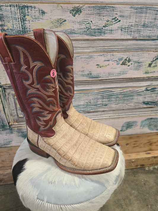 Men's Faux Exotic Boots (9EE)            Oxblood Top