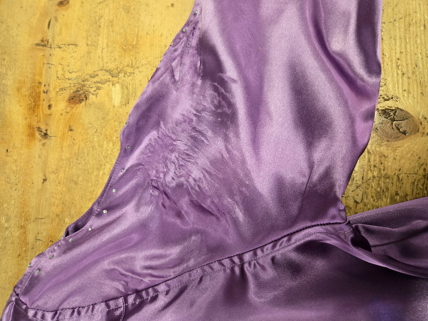 Ladies Purple Western Shirt w/Rhinestones