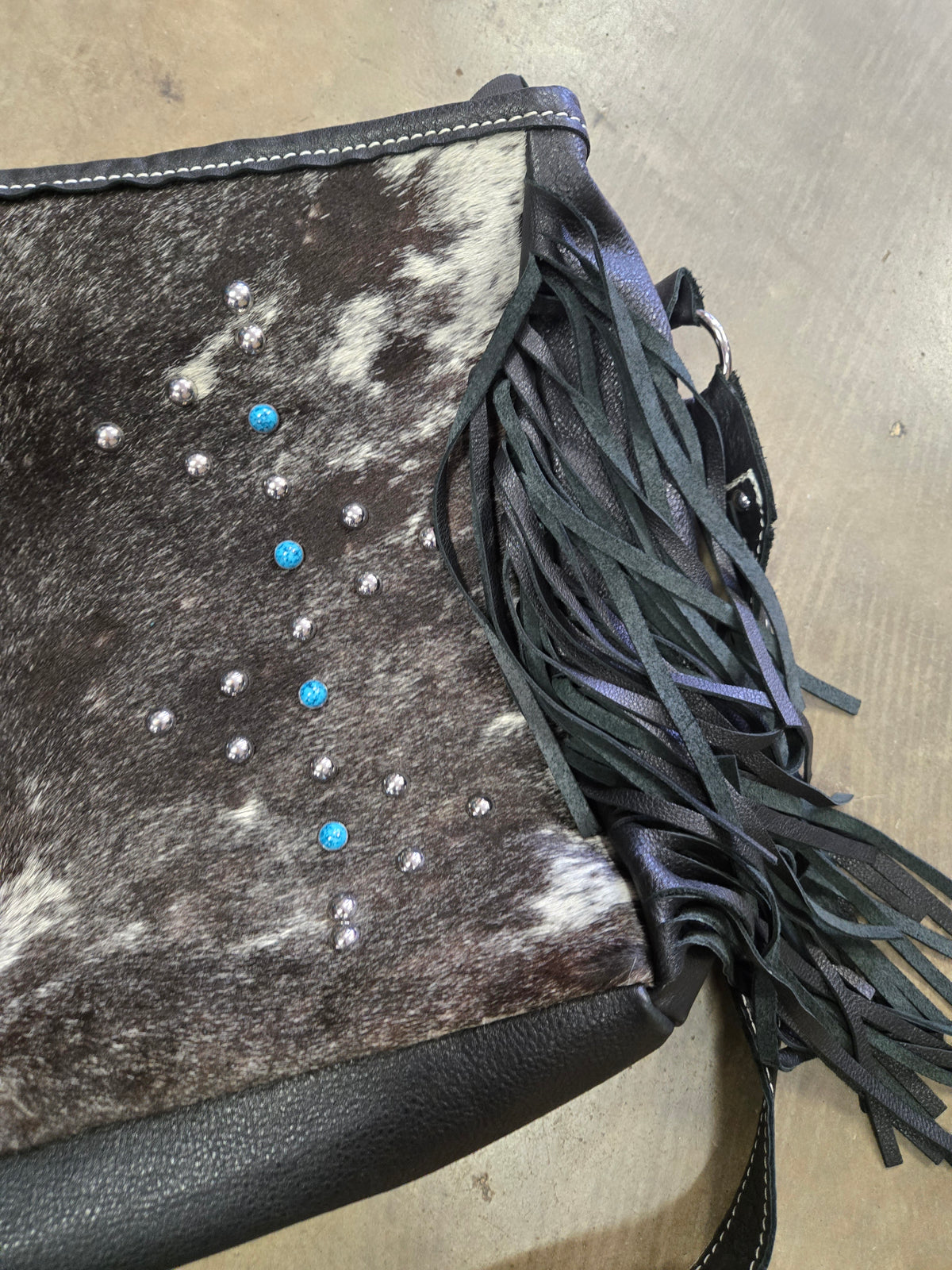 Large Hide On, Fringed Purse