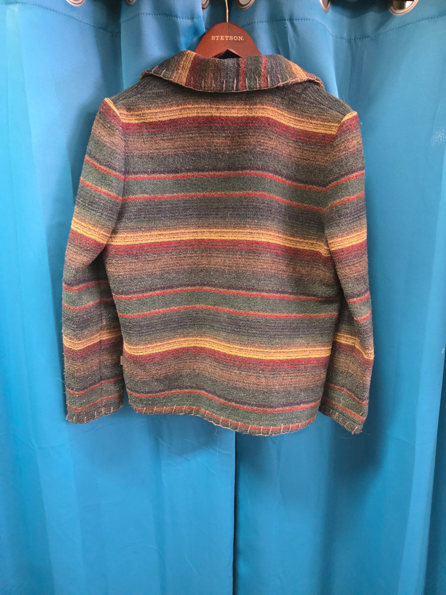 Serape Wool Jacket                            Whip Stitching