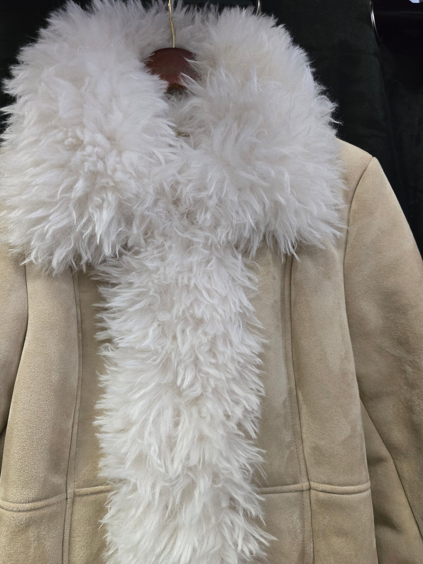 NEW Faux Sheerling Long Coat