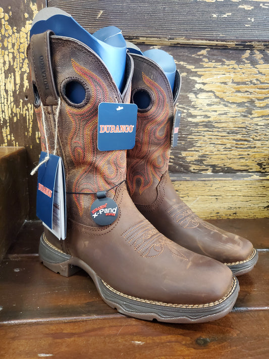 New Durango Boots/Non Slip        Brown/Orange Stitch