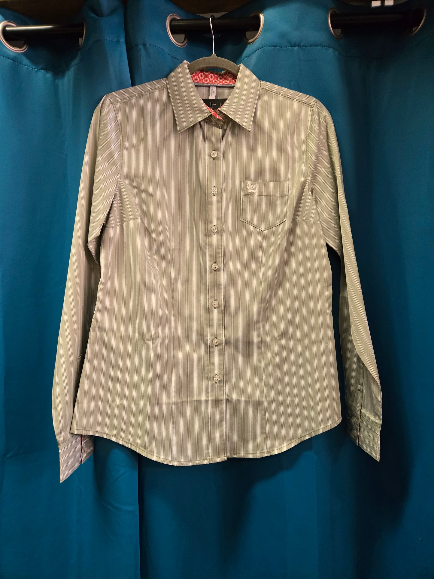 NEW Ladies Green Striped                 W/Shirt