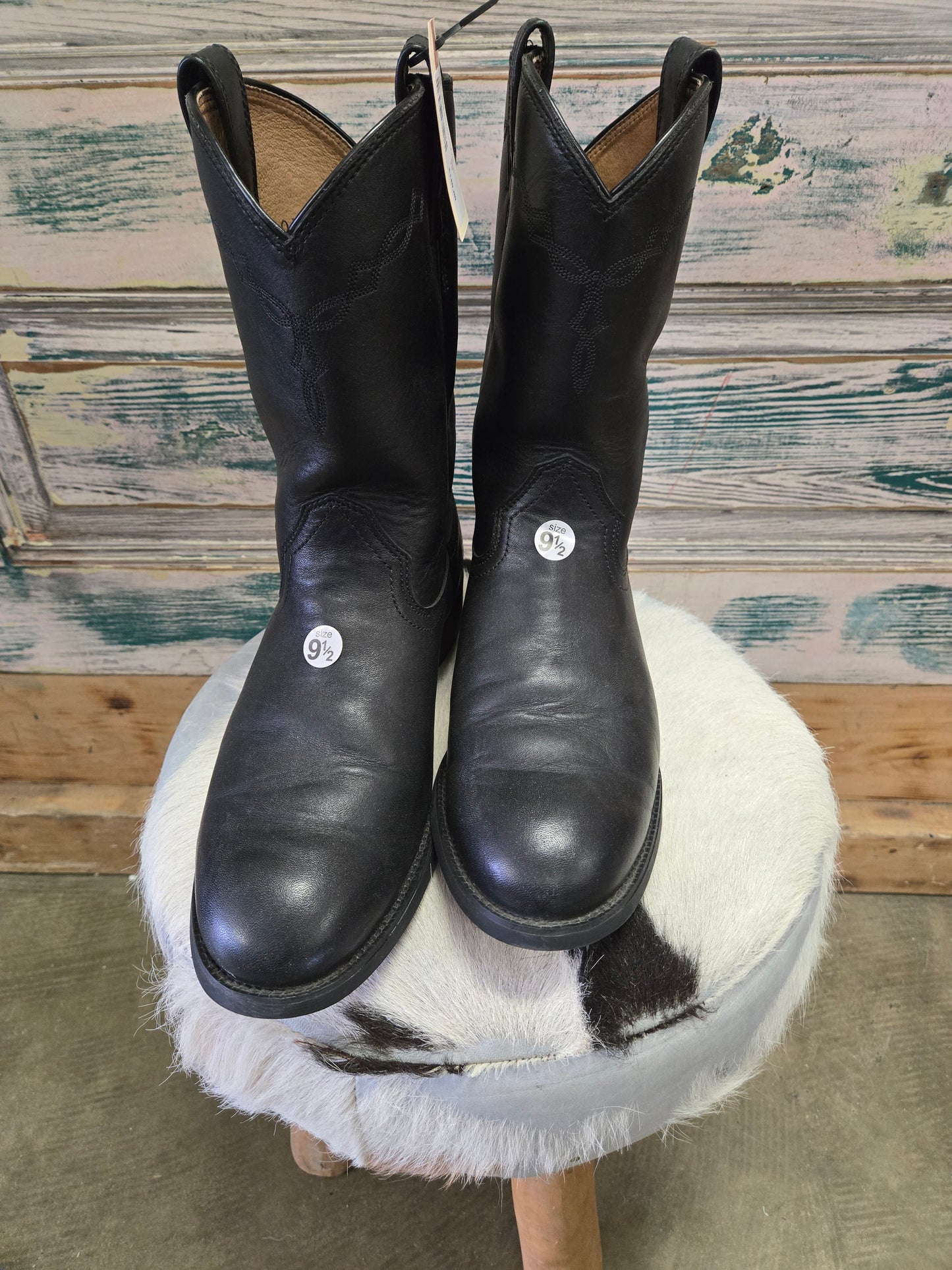 Men's Black Boots/Round Toe