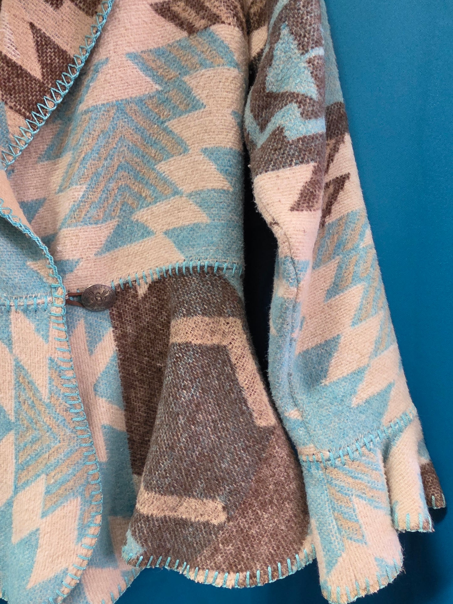 Brown-Teal Aztec Bell Slv.                          Shackett