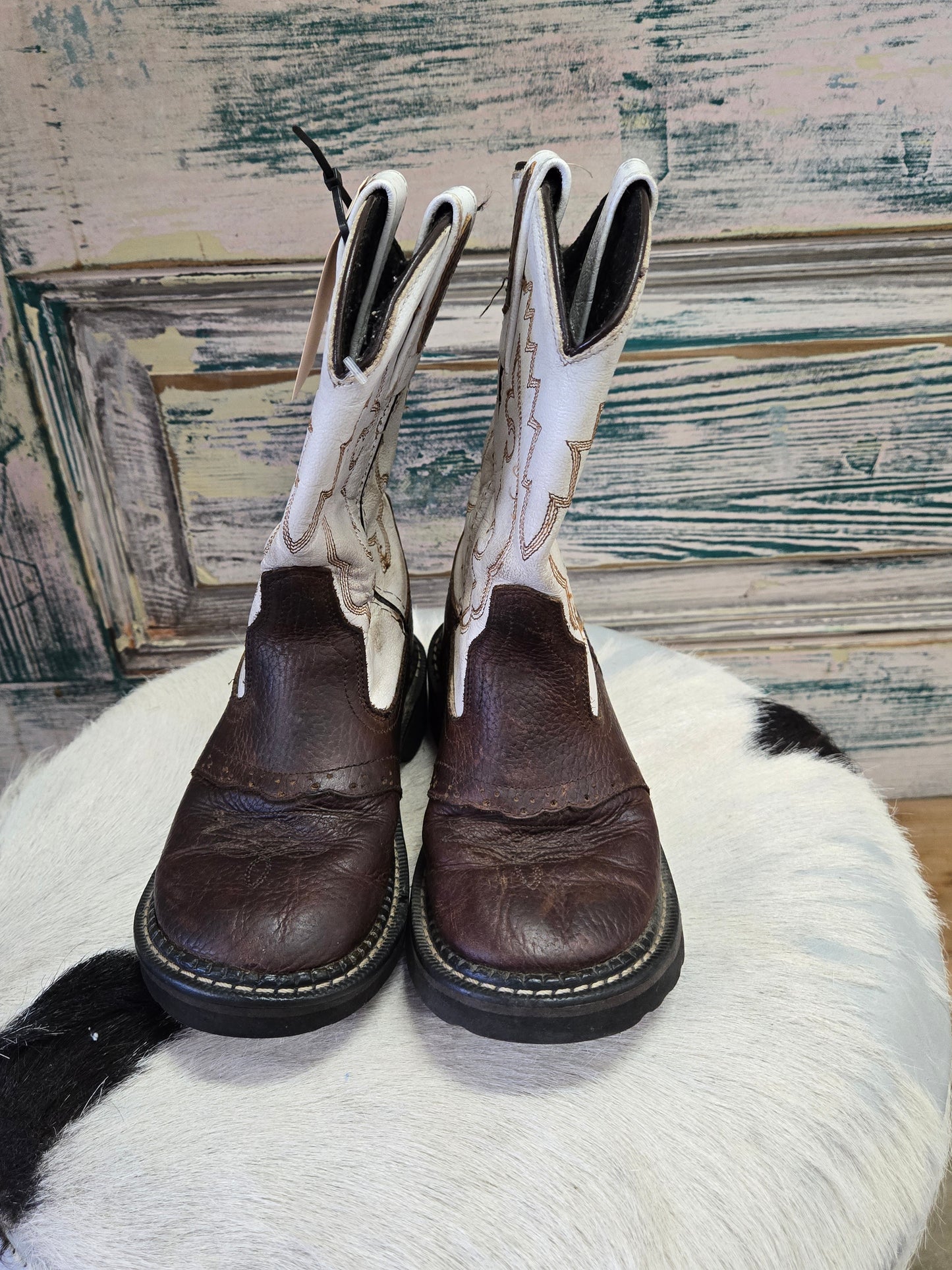 Youth Brown/White Boot