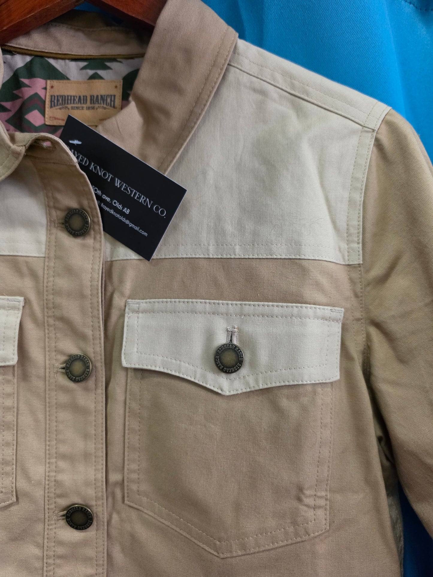 Tan Canvas Red Head Light Jacket