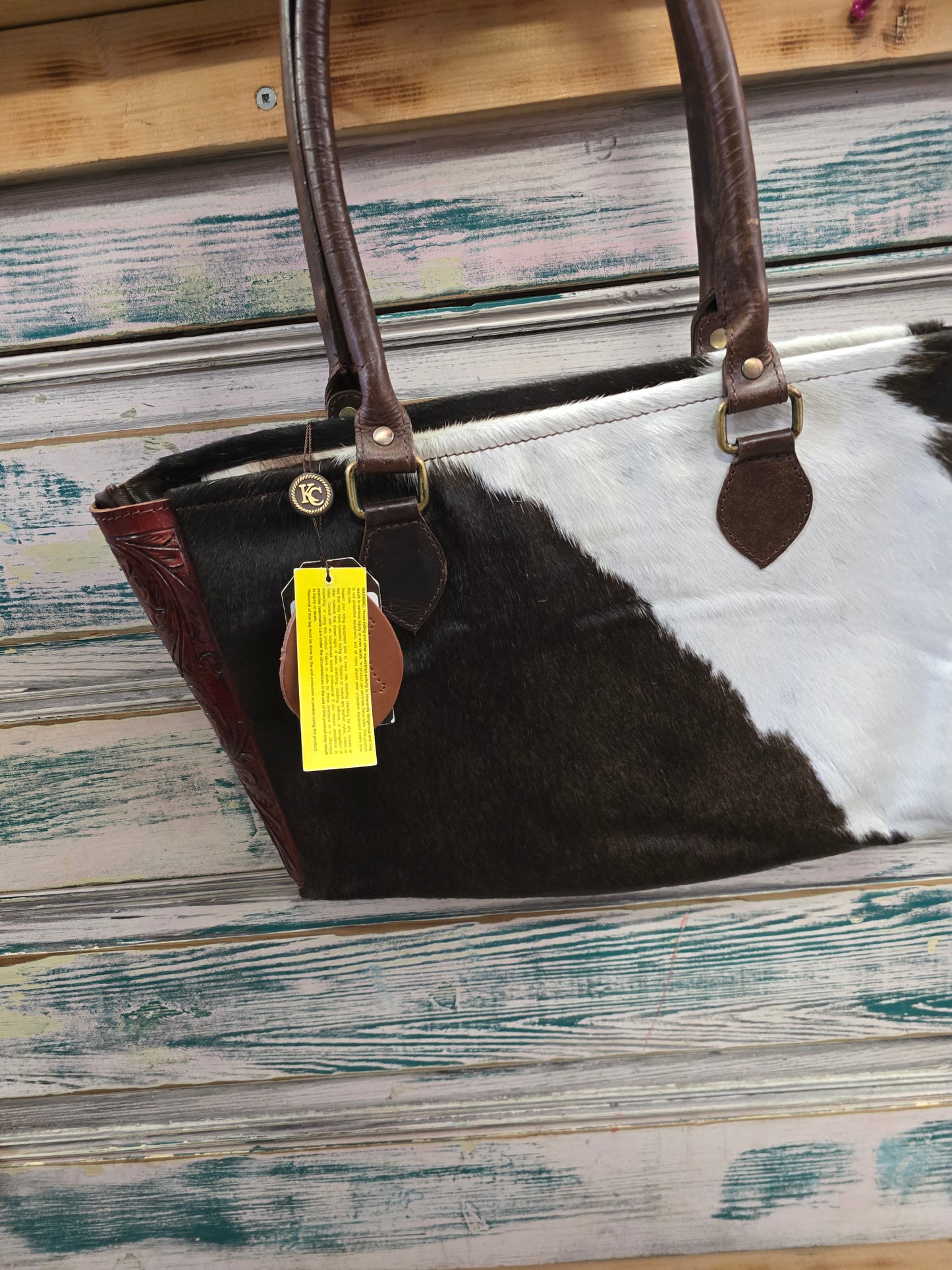Hide & Tooled Messenger Bag