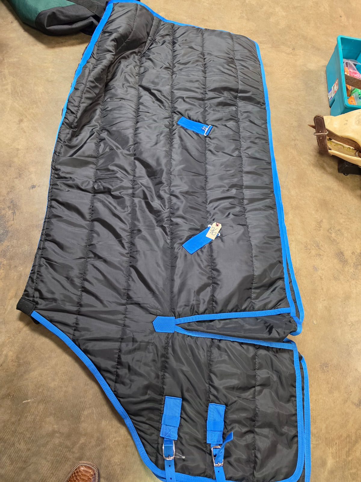 Black-Blue Trimmed Blanket                             Liner