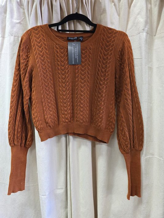 Rust Knit Sweater/Cropped