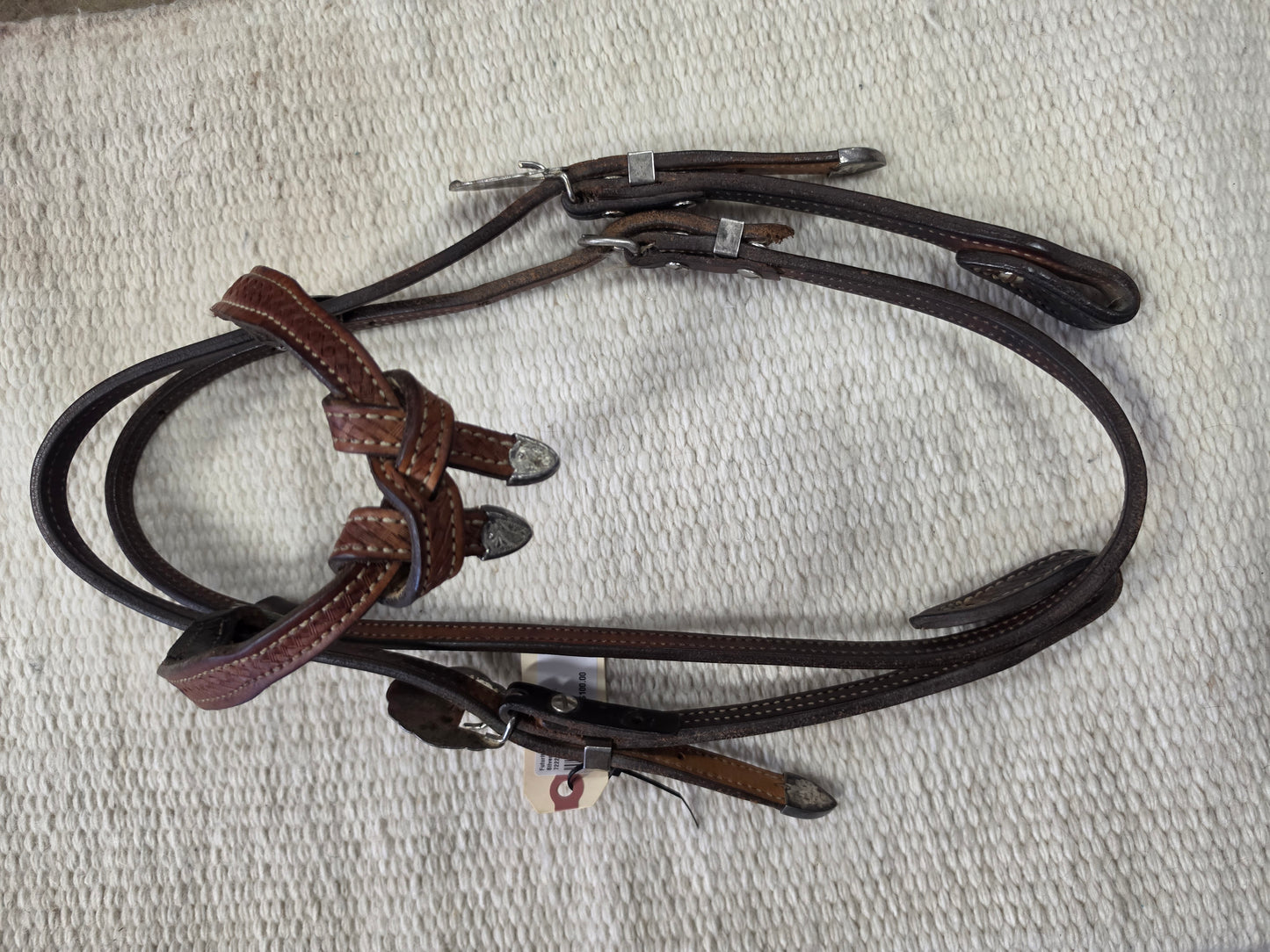 Futurity Knot Headstall                       Silver Buckles
