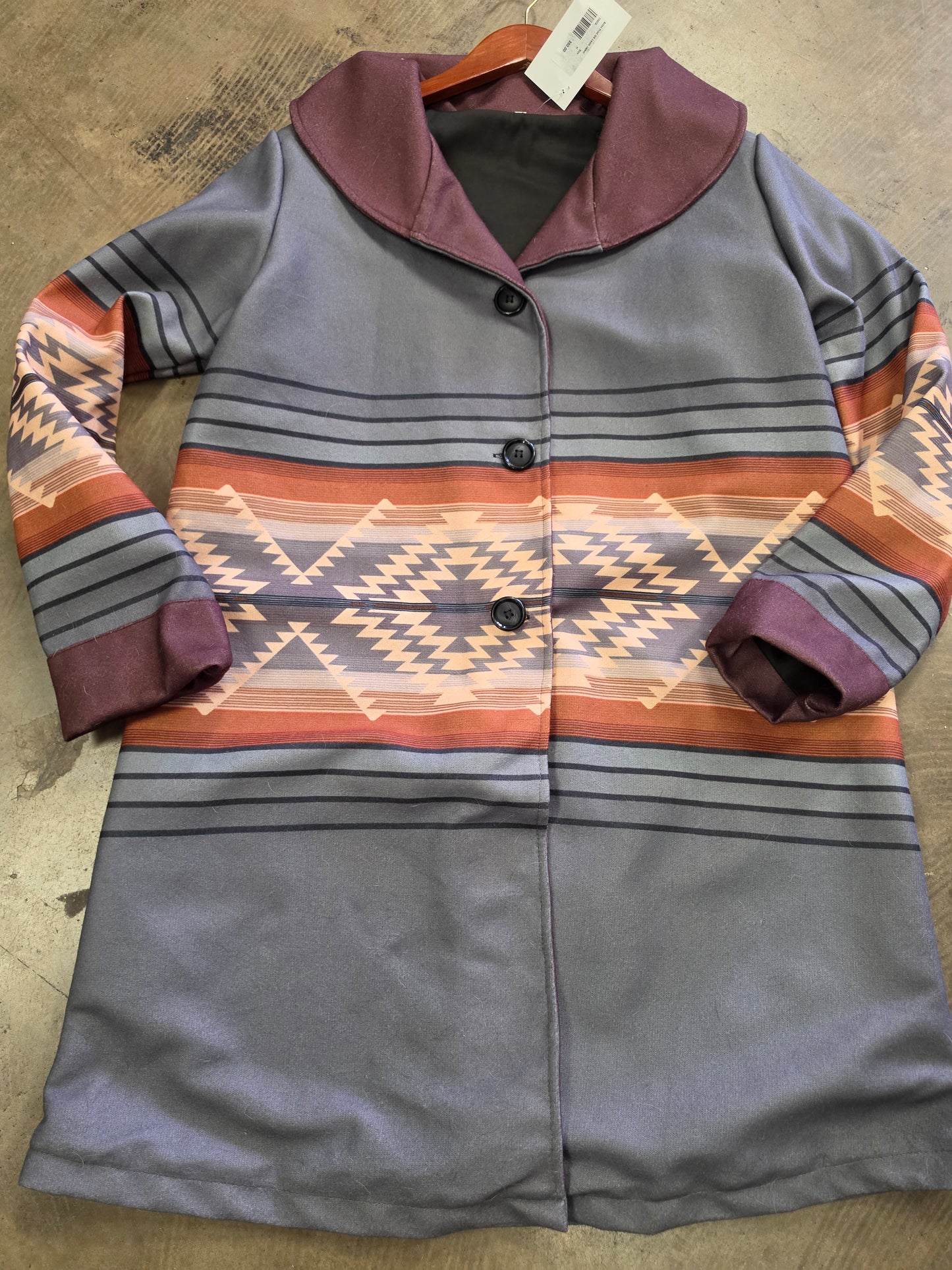 Aztec Print 3/4 Lenth Jacket