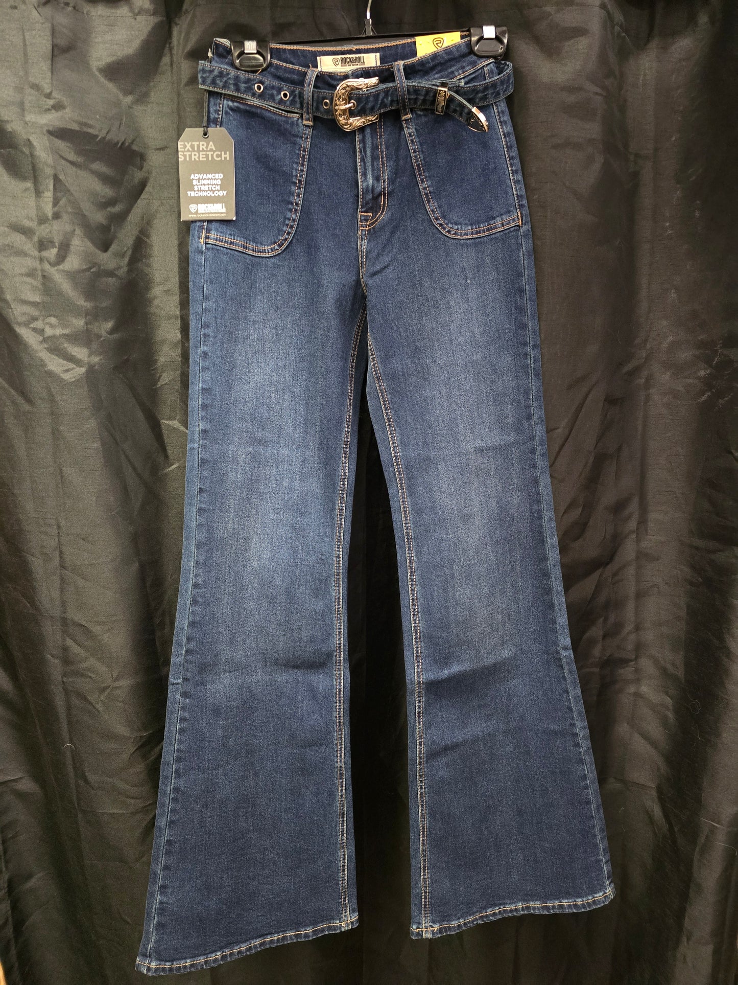 NEW High Rise Flare Jeans               With Belt