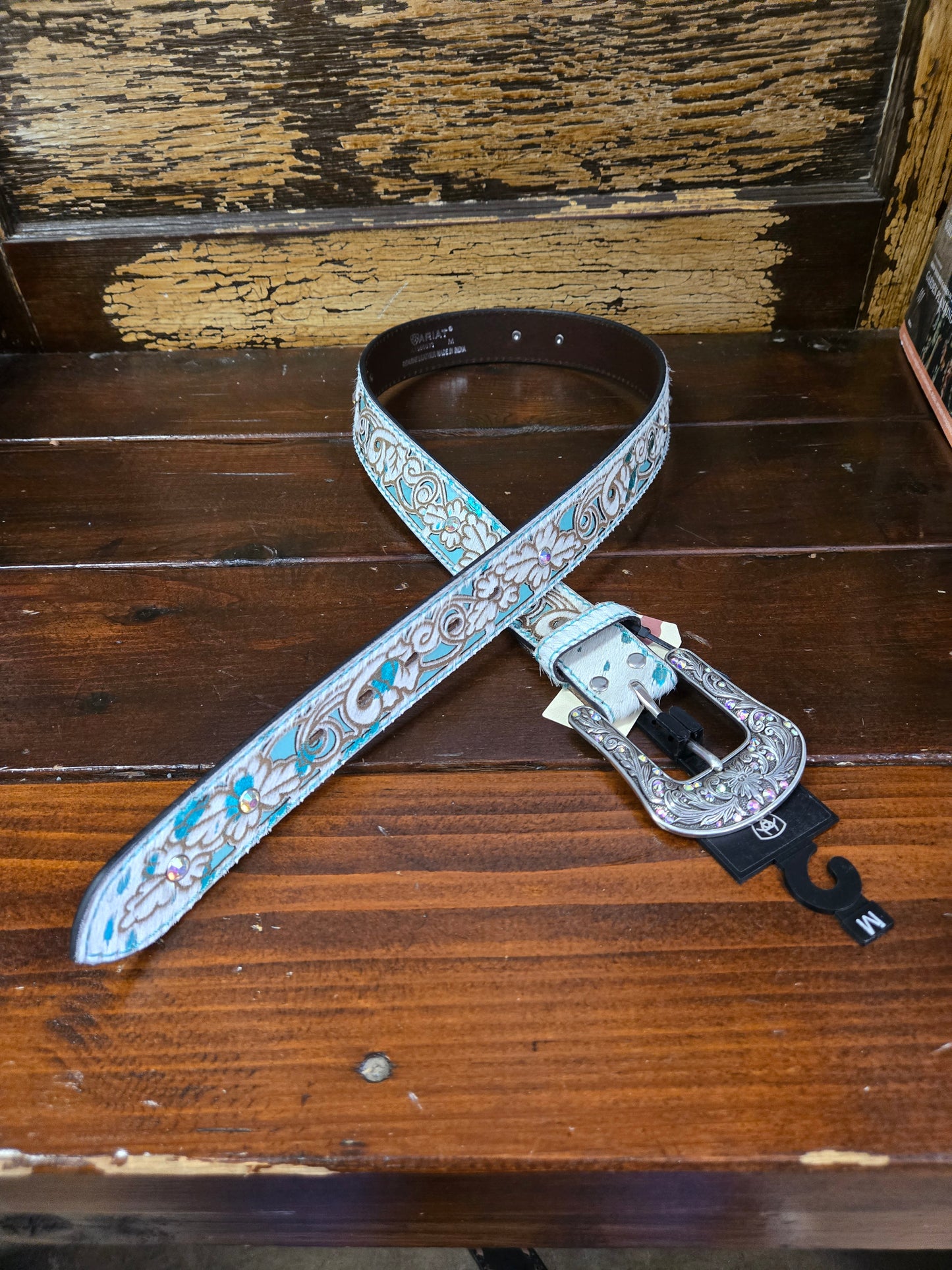 NEW Mint Inlay Carved Belt