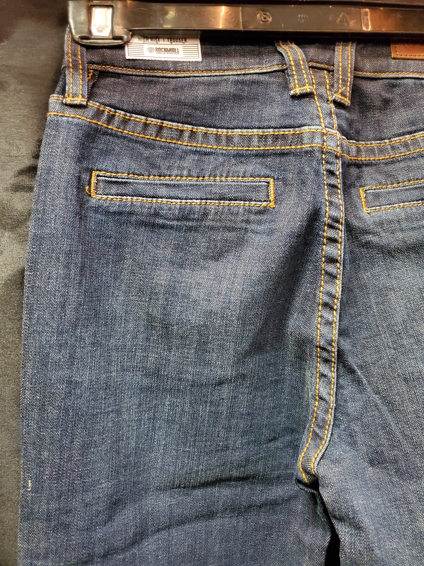 NEW Ladies Dark Wash High Rise Trouser Jeans