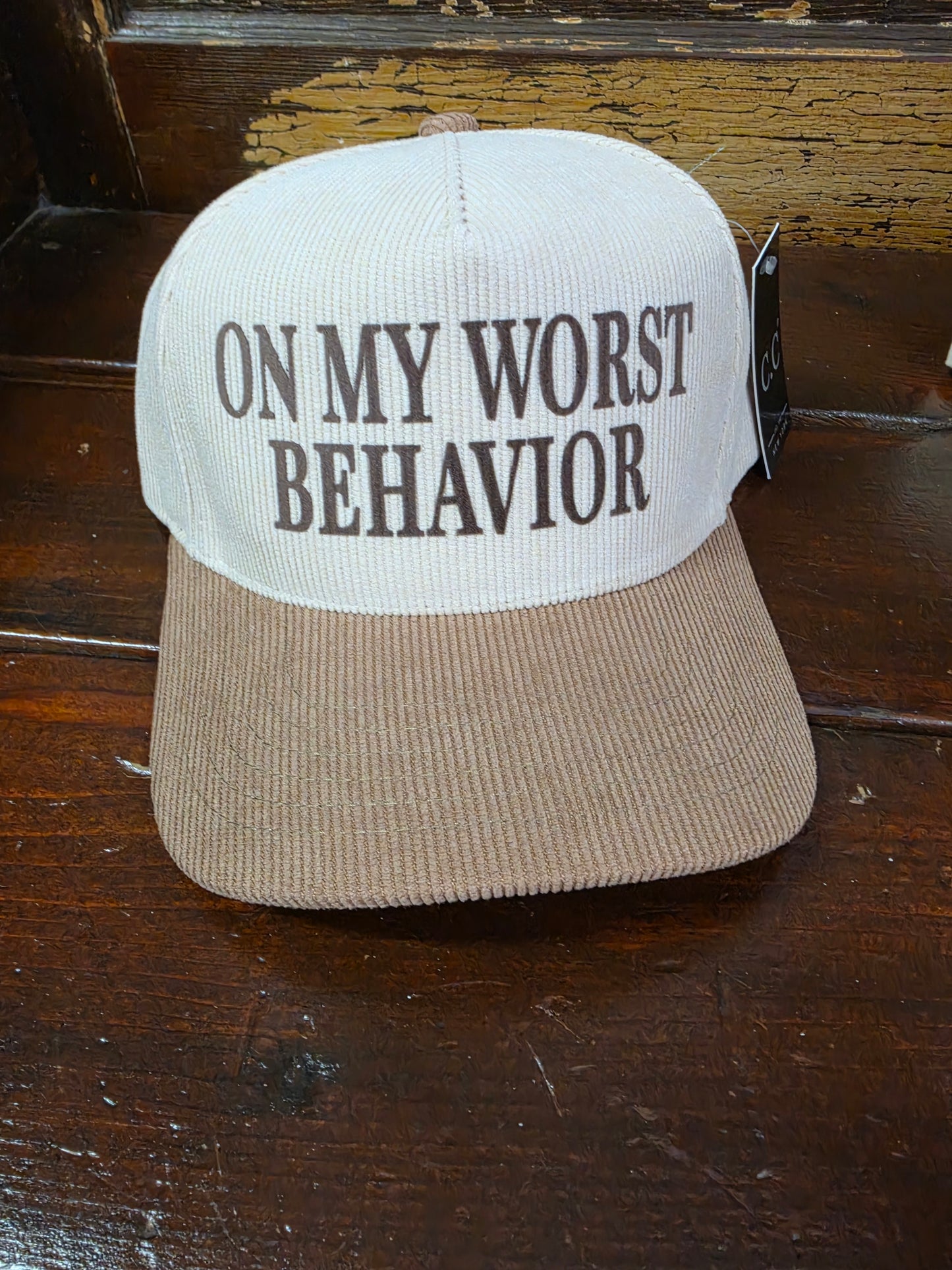 Worst Behavior (Tan)                             Trucker Hat