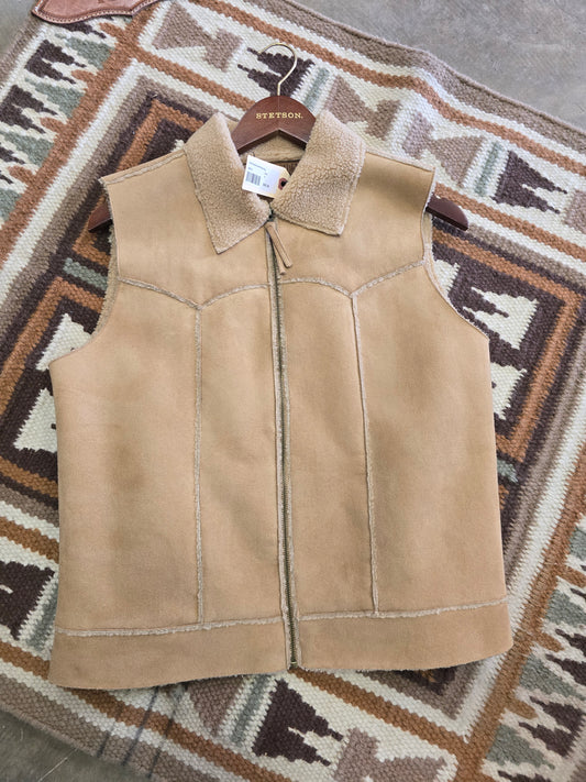 Faux Suede Vest/ Sheerling