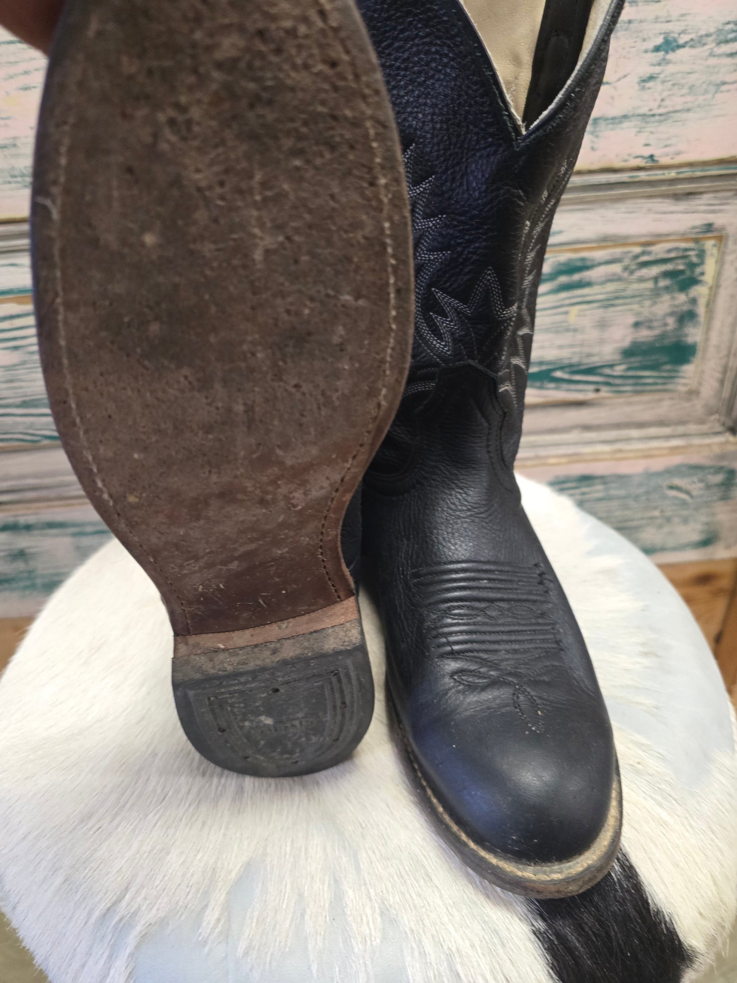 Black Roper Style Boots