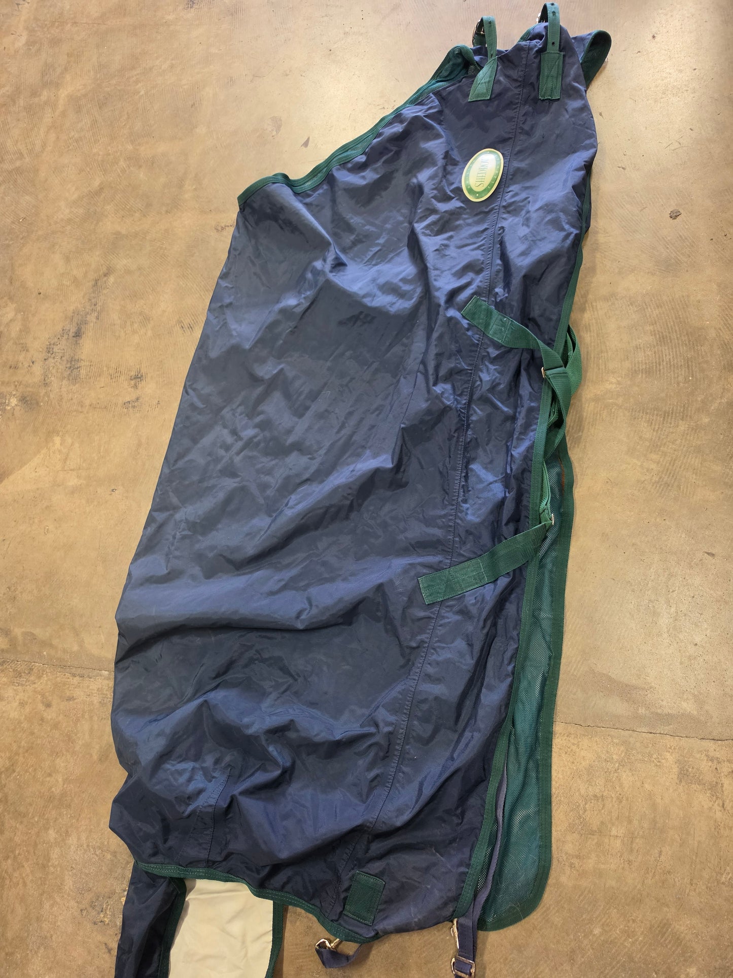 Navy Shedrow Rain Sheet (70)                      Green Trim