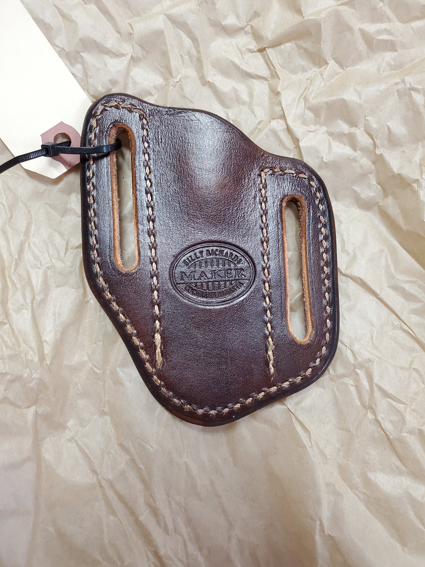 Plain Leather Knife Scabbard            Stamped & Dyed