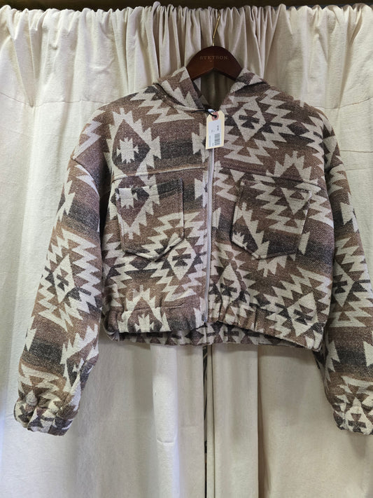 Cropped Aztec Jacket