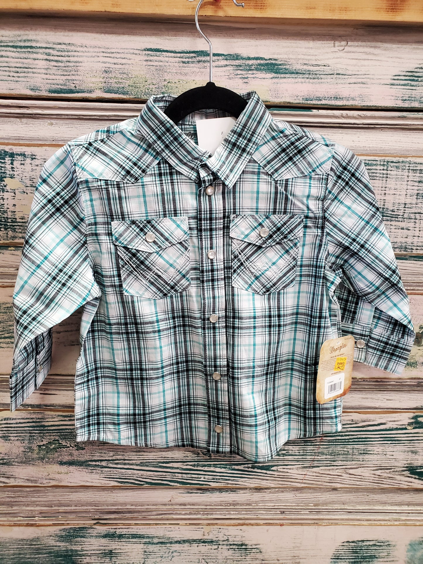 NEW Teal Plaid W/Shirt