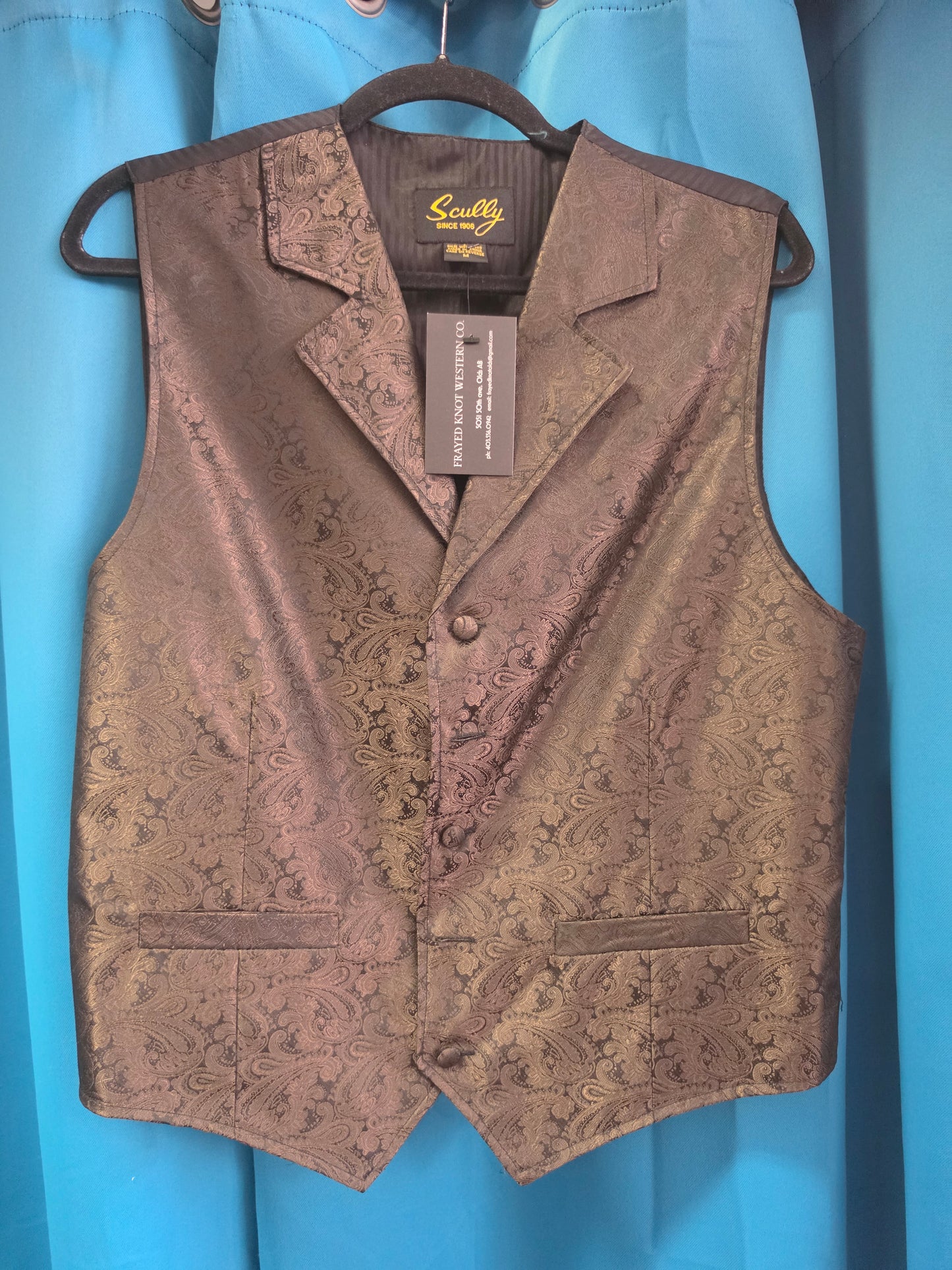Men's Bronze Paisley Vest