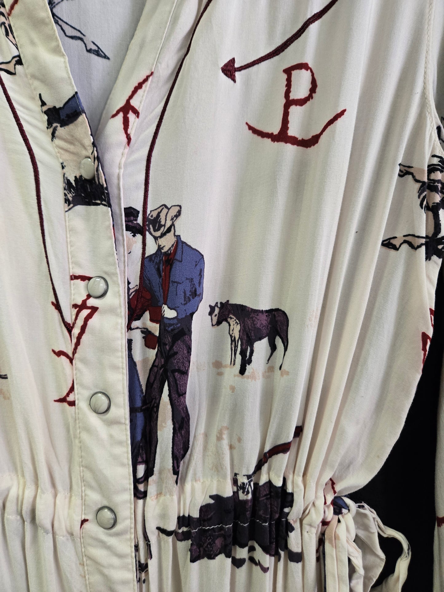Western Print & Brand Tunic                            Dress