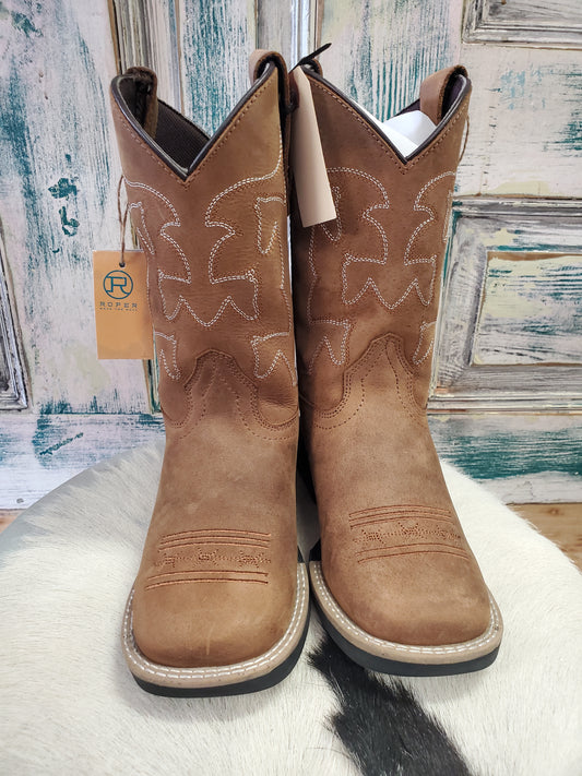 NEW Youth Boots/ Brown Leather