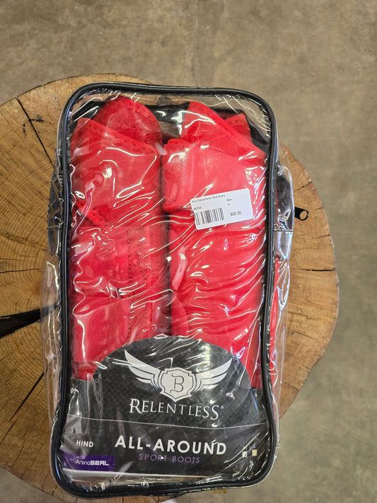 Red Relentless Hind Boots